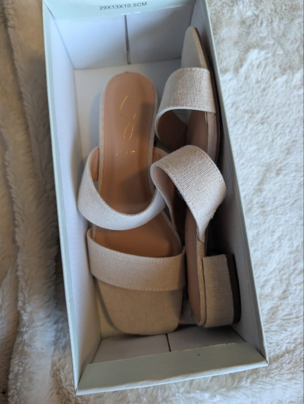Joie Nolita Women's Beige Linen Slide Sandals